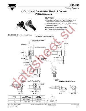 249-9-10-502 datasheet  